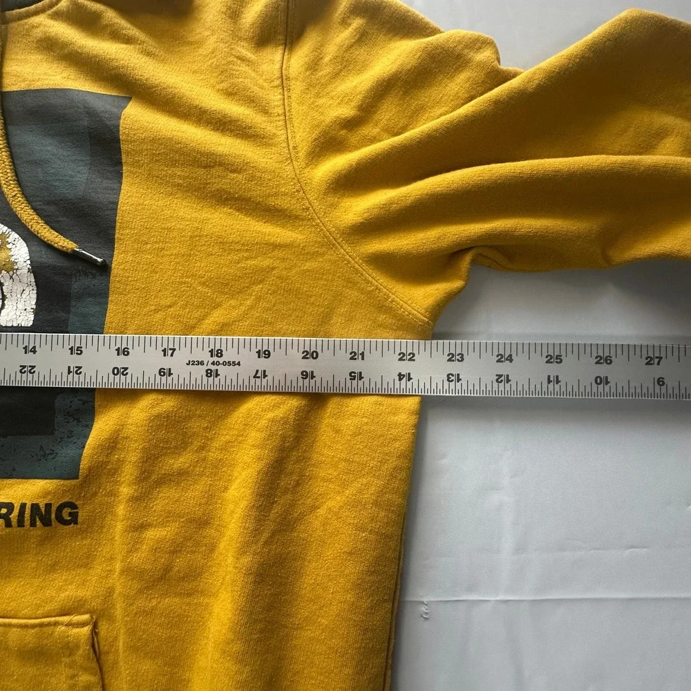 The North Face Mens Yellow Never Stop Exploring Graphic Hoodie A5GEX Large